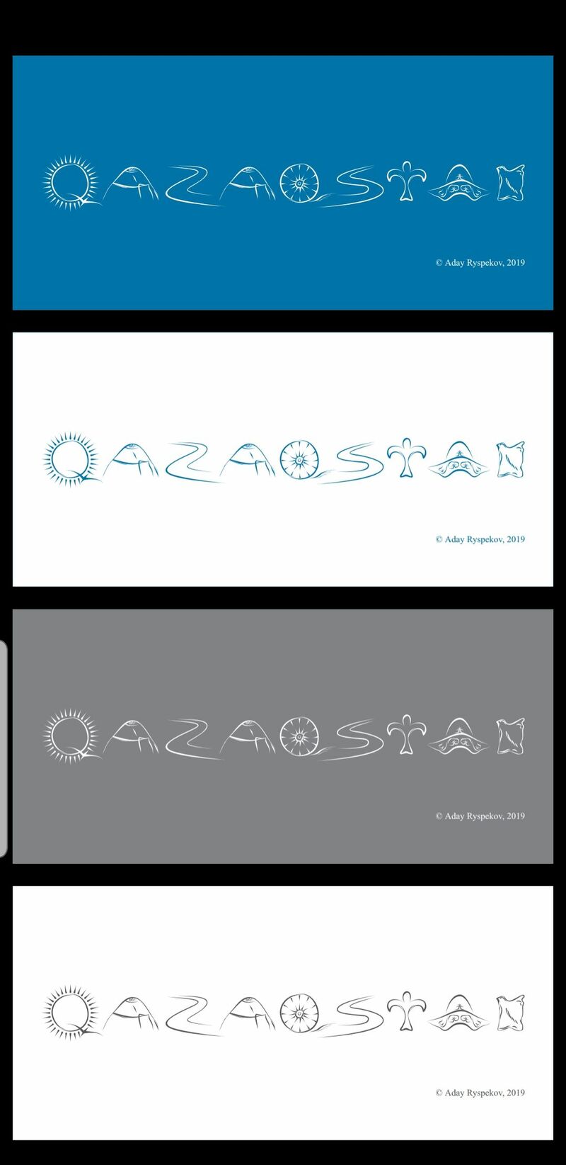 QAZAQSTAN  - a Digital Graphics and Cartoon by Aday Ryspekov 