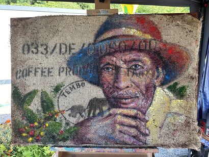 Coffee painting Tanzania.  - a Paint Artowrk by Gerd Stritzel