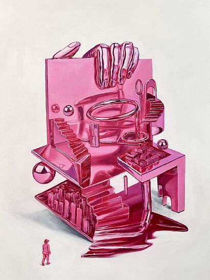 Pink Museum  - a Paint Artowrk by Kartikey Sharma