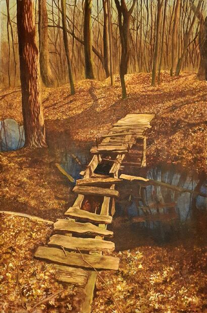 A perplexing walkway  - A Paint Artwork by Jahra Tasfia Reza 
