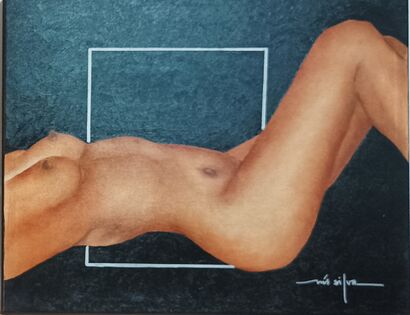 Estudo do nu - Mulher deitada - A Paint Artwork by Luís Silva