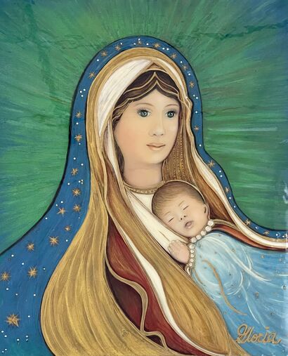 Virgen and child  - a Paint Artowrk by GloritaU