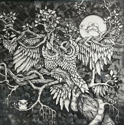 Power of the Forest - A Paintings Artwork by Makoto Ambo