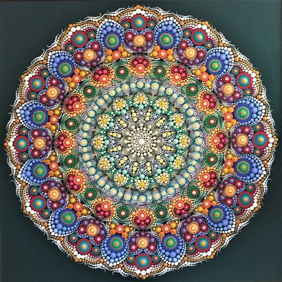 Rosette of harmony - mandala - A Paint Artwork by tinkabenka