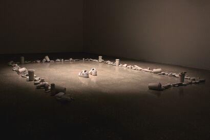 HELD, by the familiar, the common, the known - a Sculpture & Installation Artwork by Veronica Ibarg&uuml;engoitia