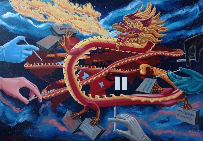 Борьба с драконом - a Paint by Tsakh'S Art Lana