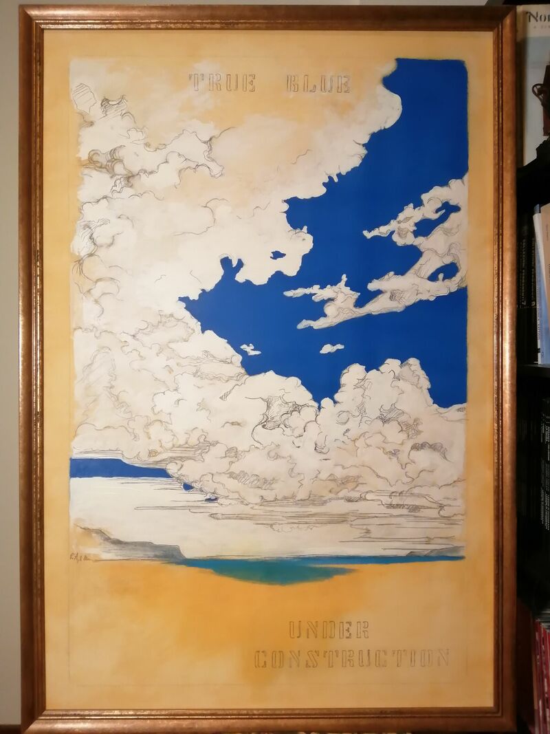 true bleu - under construction - a Paintings by Pier Angelo Marino