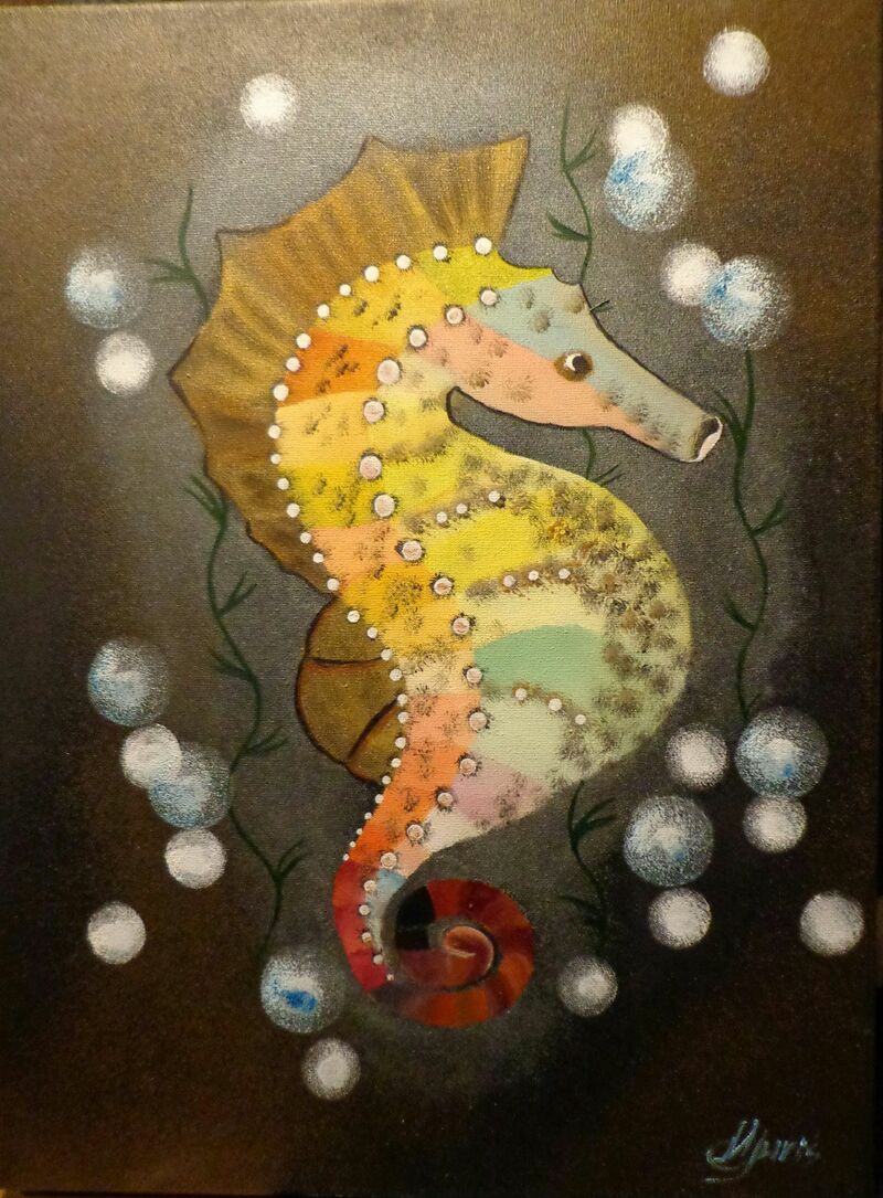 Horse fish - a Paint by Maryia Vosipava