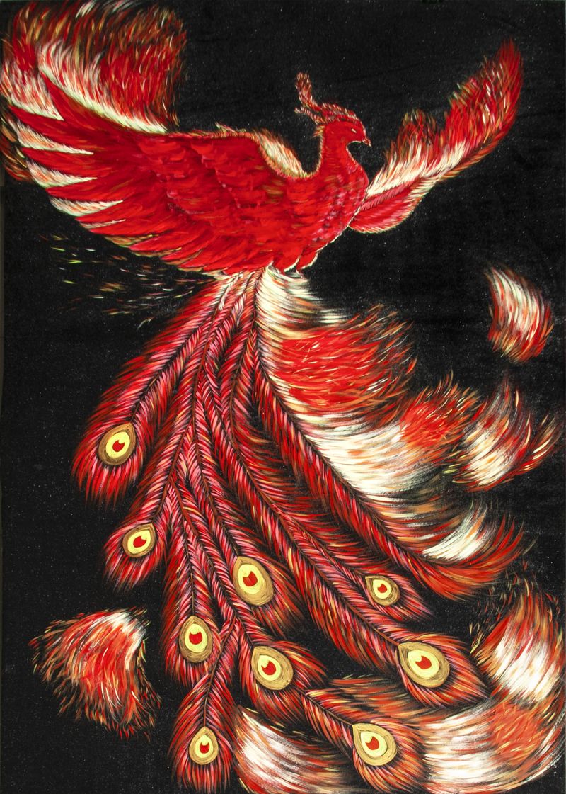 Phoenix Rebirth - a Paintings by Crystal Shi