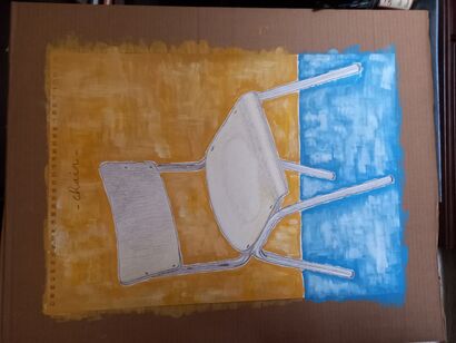 Peter\'s chair - a Paint Artowrk by Karolien Verheyen
