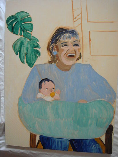 l\'arrière grand-mère - a Paint Artowrk by Lambert Annie
