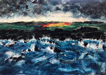 Crushed sea - A Paint Artwork by Bikone