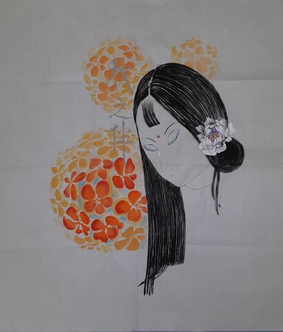 秋之伴 - A Paint Artwork by Jasmine