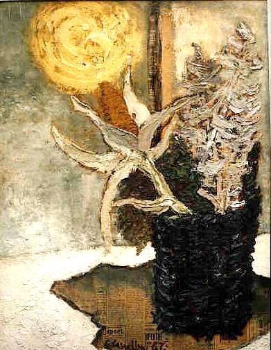 Cesta fiori secchi - a Paint Artowrk by Giuseppe Cavallini