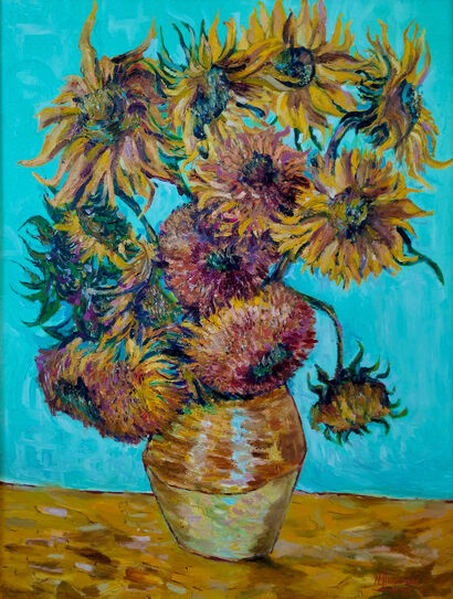 Les tournesols d\'après Vincent Van Gogh - a Paint Artowrk by malynovska