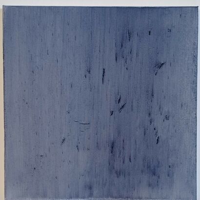 Bleu, lacérations et traits - A Paint Artwork by Frédérique Nolet de Brauwere