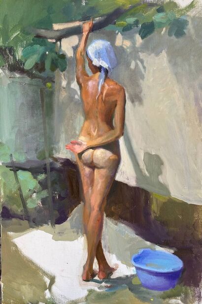 I\'m trying to even out my tan - a Paint Artowrk by Polina  Linnik 