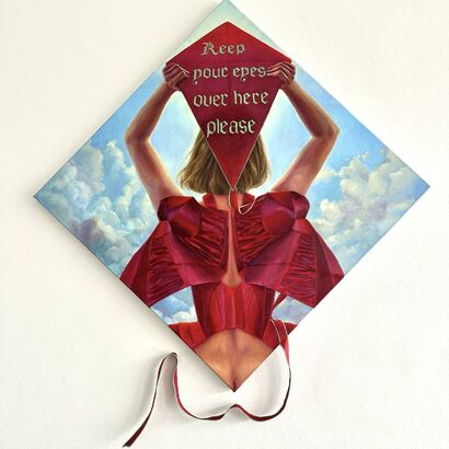 Keep your eyes over here please - a Paintings Artwork by Amber Geuns