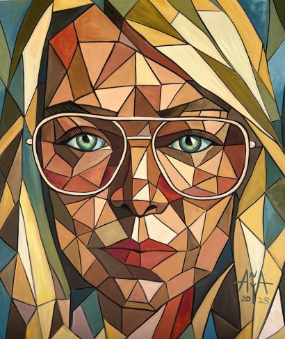 Selfie  - a Paint Artowrk by Anya Feldman