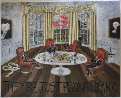 They\'re just playing Risiko - a Paint Artowrk by Matteo Mori