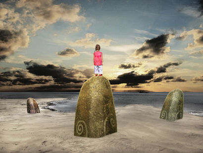 Little girl and the sea - A Digital Art Artwork by SALICETI ALEX