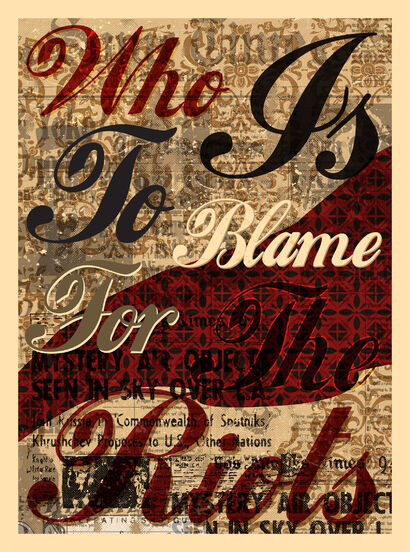 Who Is To Blame For The Riot - A Digital Graphics and Cartoon Artwork by Giorgio Mussati