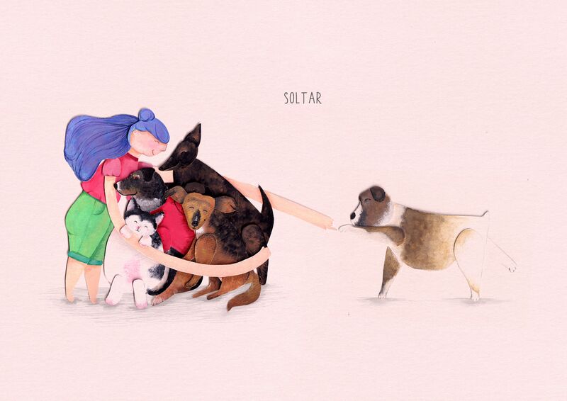 Soltar - a Digital Graphics and Cartoon by Doña Hortencia