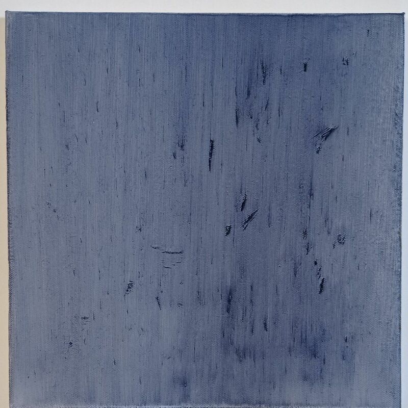 Bleu, lacérations et traits - a Paint by Frédérique Nolet de Brauwere