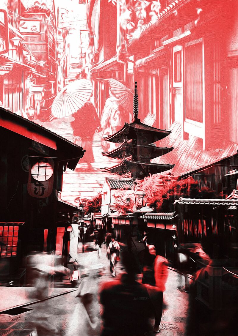 culture of a geisha - a Digital Art by Aliss