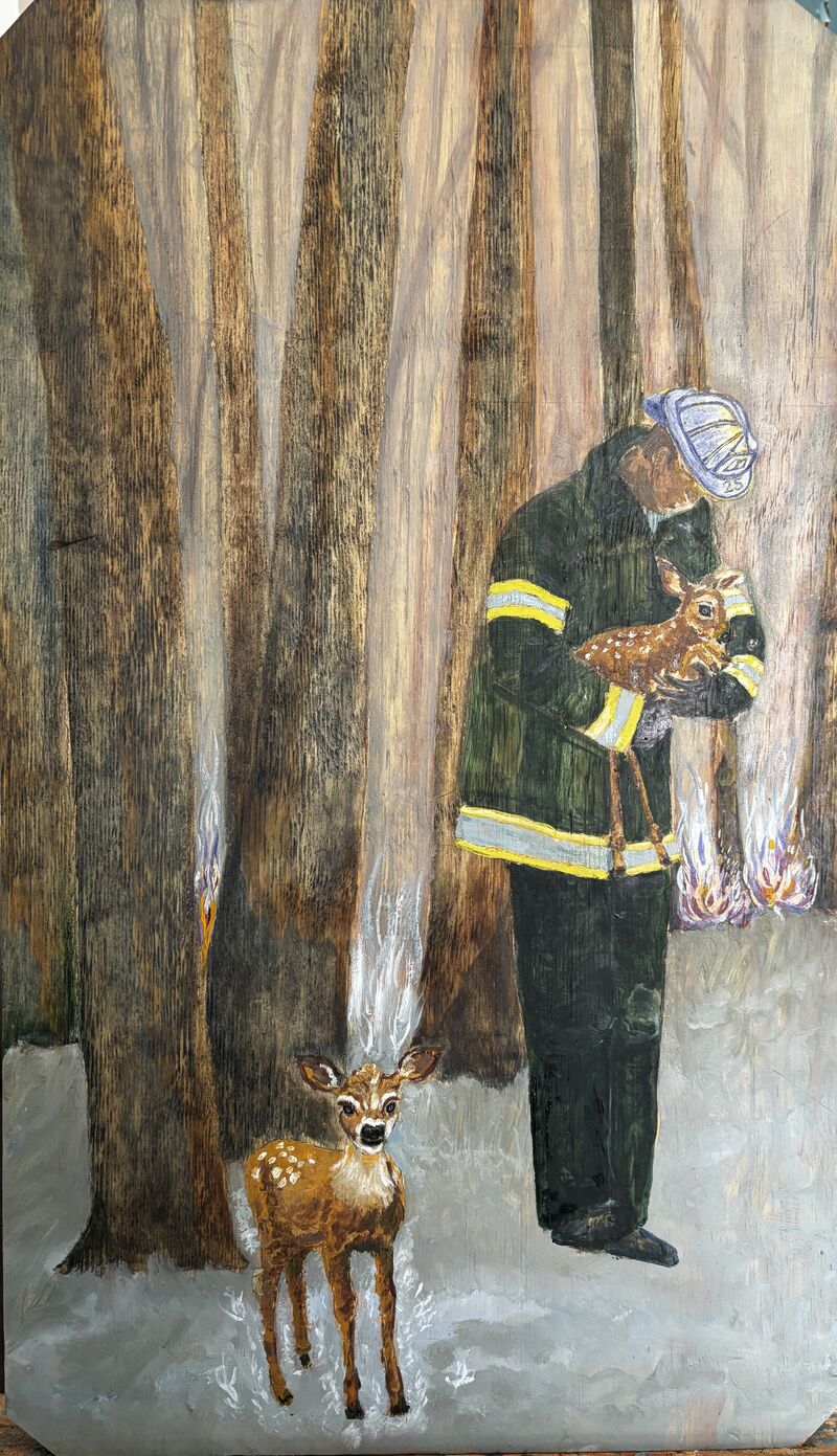 Fire SalvAItion 2 - a Paintings by Moreno Bregagnollo