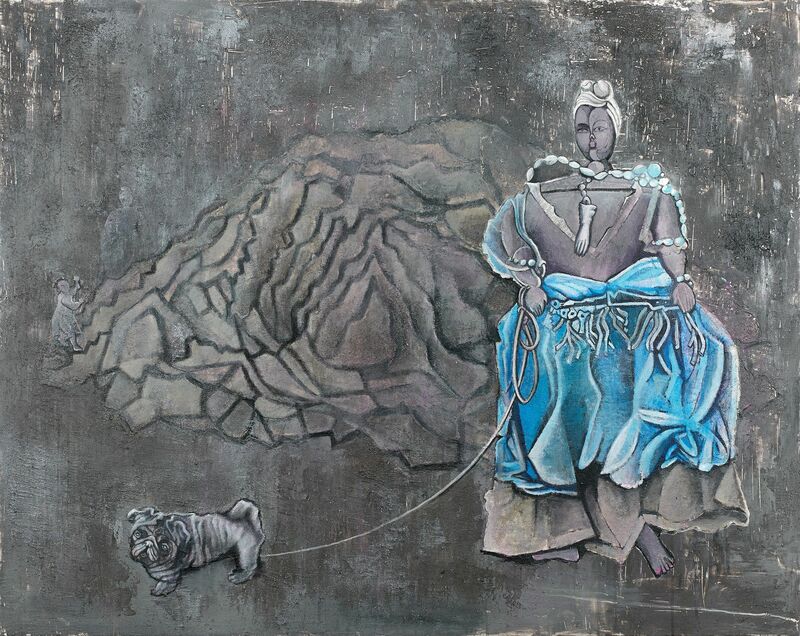 Impression d'Afrique ou le mont brulé - 2 - a Paint by Nathalie Jacquounain