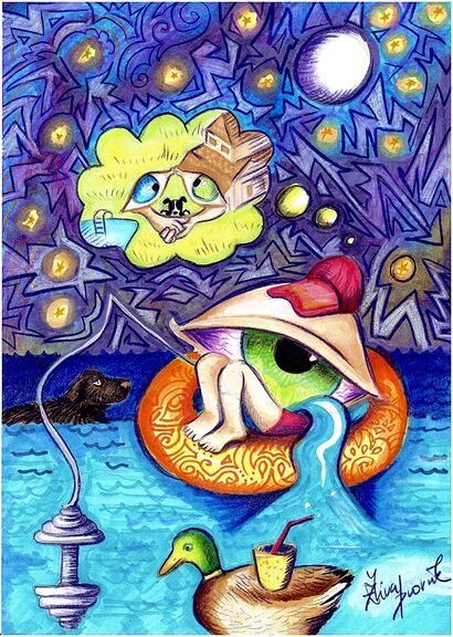 Hope Finds Itself in Despair - a Paint Artowrk by Živa Dvornik