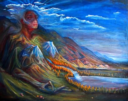Earth Mother - A Paint Artwork by Paz Winshtein