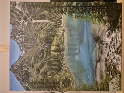 The View Between Mountains - a Paint Artowrk by SDB