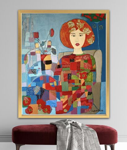 El último vestido de Lily. Serie ancestras  - a Paint Artowrk by Elizabeth Erdos