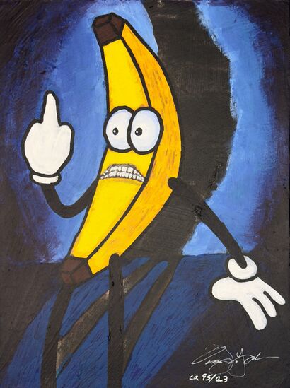 Banana Boy Expresses Himself - a Paint Artowrk by Owen York