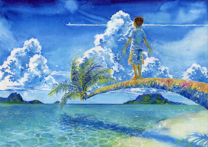 Morning departure - a Paint Artowrk by Asuka Ishii