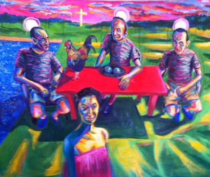 il tavolo rosso - a Paint Artowrk by davide ferrari