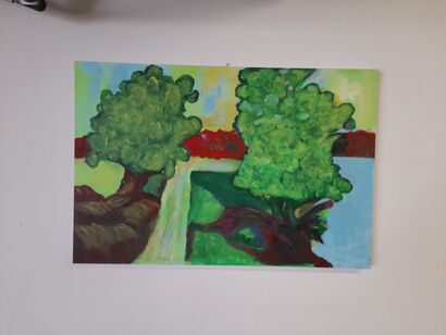 Gruppo di alberi - A Paint Artwork by Dario Vanin