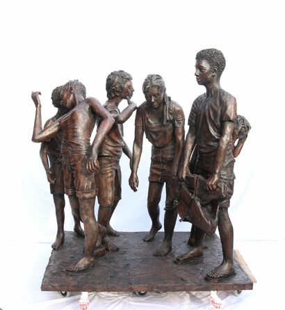 The Children of Calais - A Sculpture & Installation Artwork by Ian Wolter