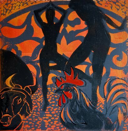 Nocturnal Dance - a Paint Artowrk by Laurence Wood