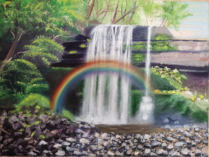 Rainbow of Iceland - a Paint Artowrk by Polina Bielova