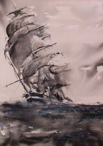 Il Veliero solitario - a Paint Artowrk by damiano merlin