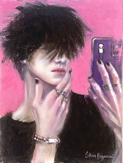 Goth selfie - a Paint Artowrk by Motz