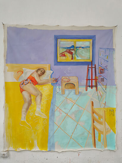 Nella sua stanza - A Paint Artwork by Marina Cotugno