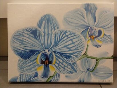Orquídeas - A Paint Artwork by Leonor  Ilharco Ferreira
