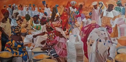 Il mercato del Lunedì a Djennè -Mali - a Paint Artowrk by Barbara  Berardicurti 