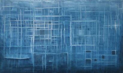 Composition in blue - a Paint Artowrk by Lorenzo Erba