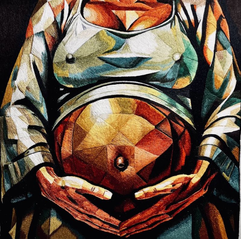 She Who Holds the World - a Art Design by Olesia Sakhro