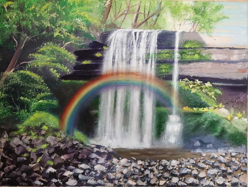 Rainbow of Iceland - a Paint by Polina Bielova